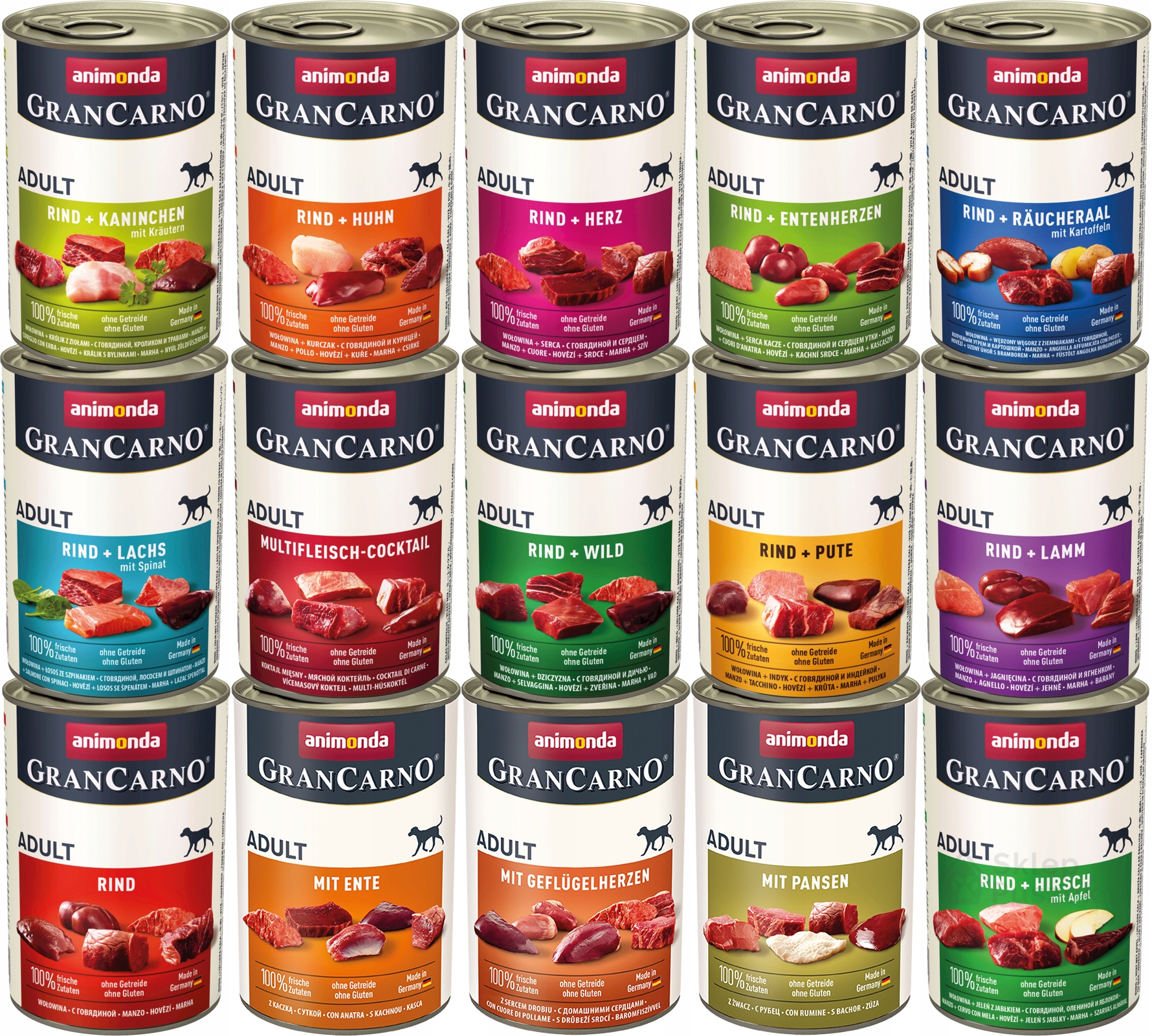 Animonda GranCarno MIX pod. smaków Zestaw 400g x15