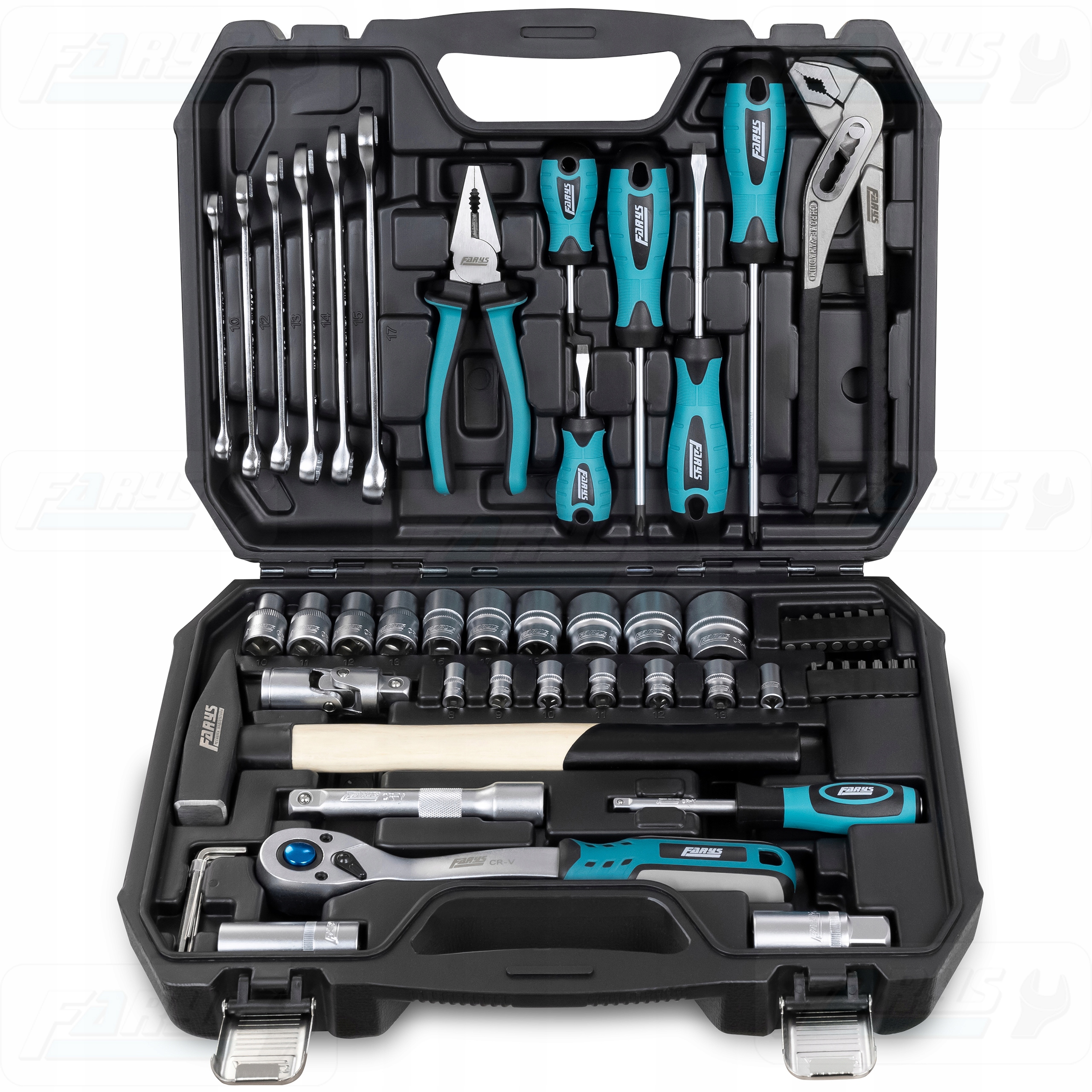 Sada nástrčných klíčů na nářadí 56 ks v kufříku Silné a pevné CrV FR2042