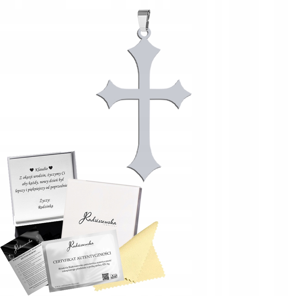 Přívěsek Gotický kříž Stříbro 925 Dárek Šperky Přání Bonus