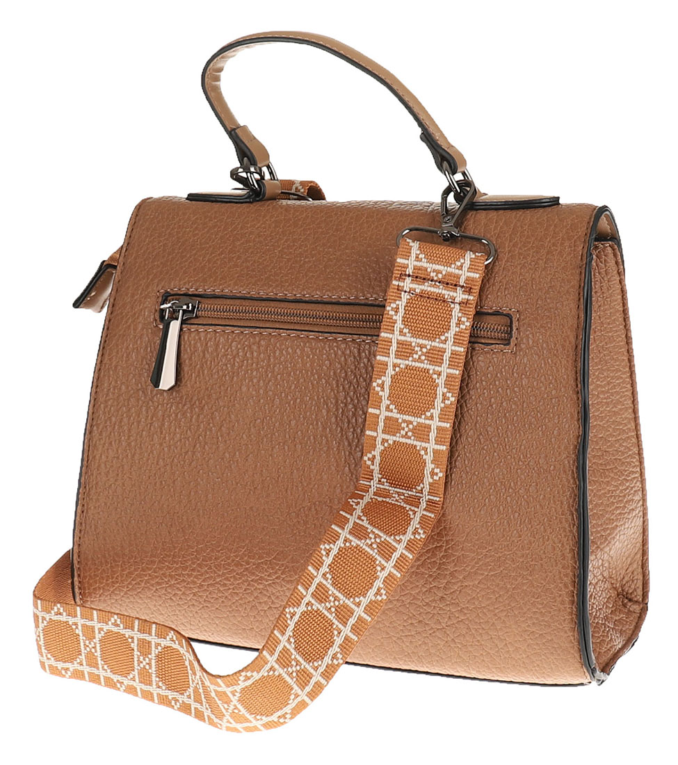 Klasyczna Elegancka Torebka Damska listonoszka 12307 Kolor beżowy