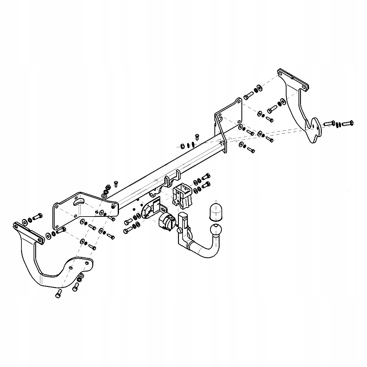 Hak holowniczy Wypinany Opel Zafira Life Van od 19 MODUŁ 13 PIN GRATIS Nowy Producent Steinhof