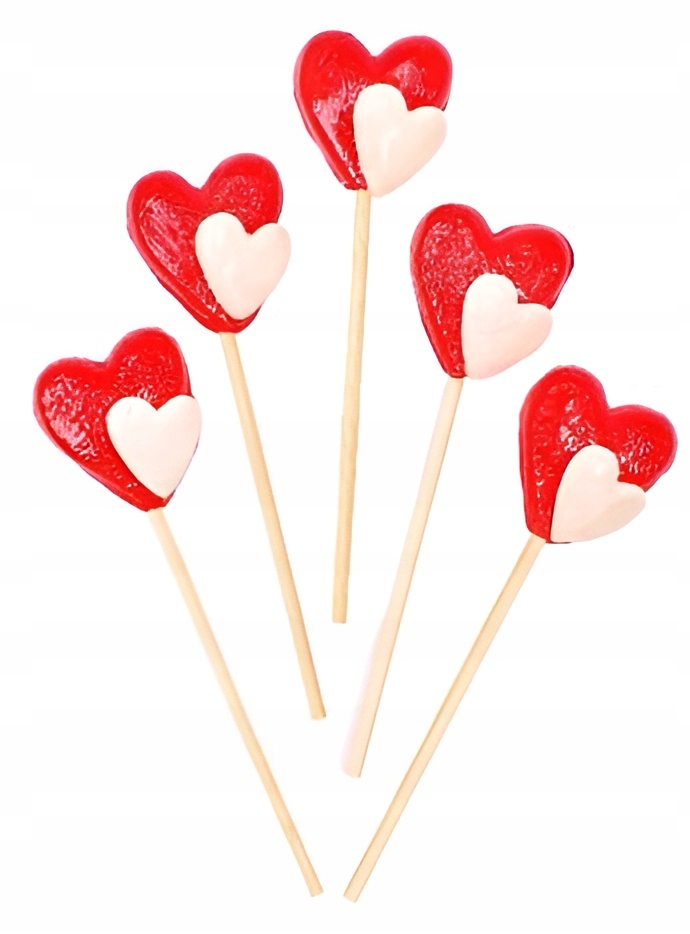 Lízátko Dvě srdce Ideální na Valentýna Inter Market 20g 50 Kusů
