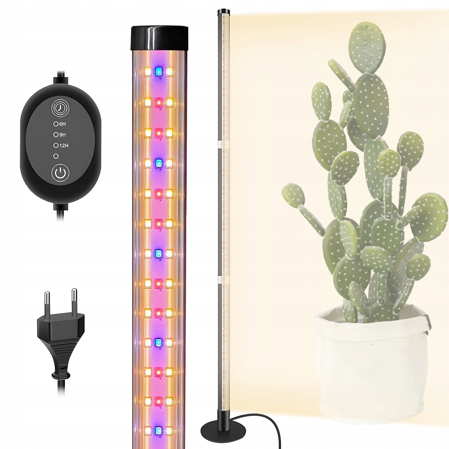 Led Lampa Na Rostliny 120 CM 243LED Černá 3 Režimy Časovače 6/9/12H Doma