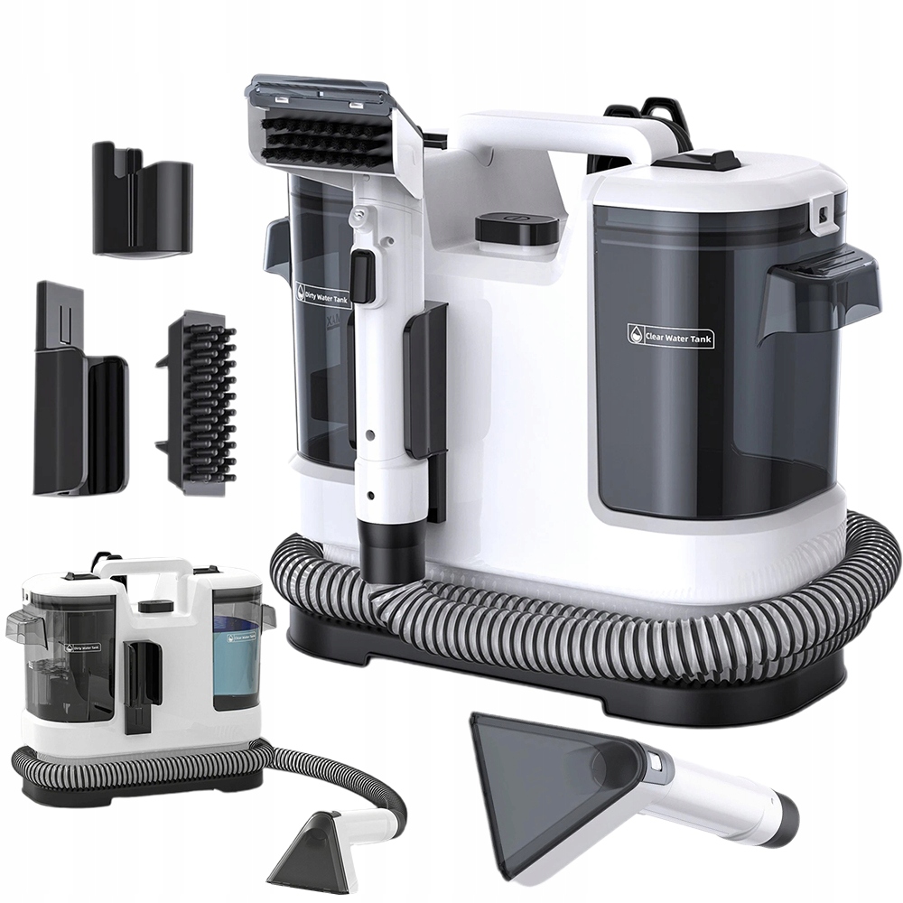 Vysavač Se 2 Nádržemi Na Vodu 150 CM, Hadice Pro Koberce A Matracové Pohovky