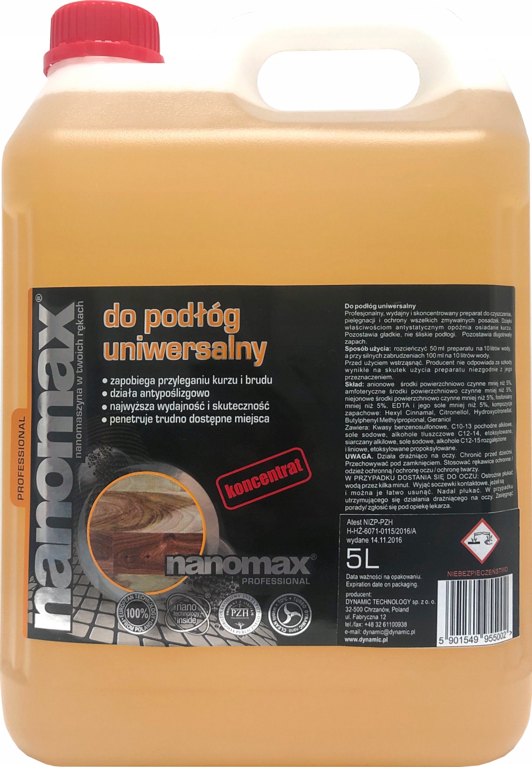 

nanomax do mycia podłóg uniwersalny 5 L Koncentrat