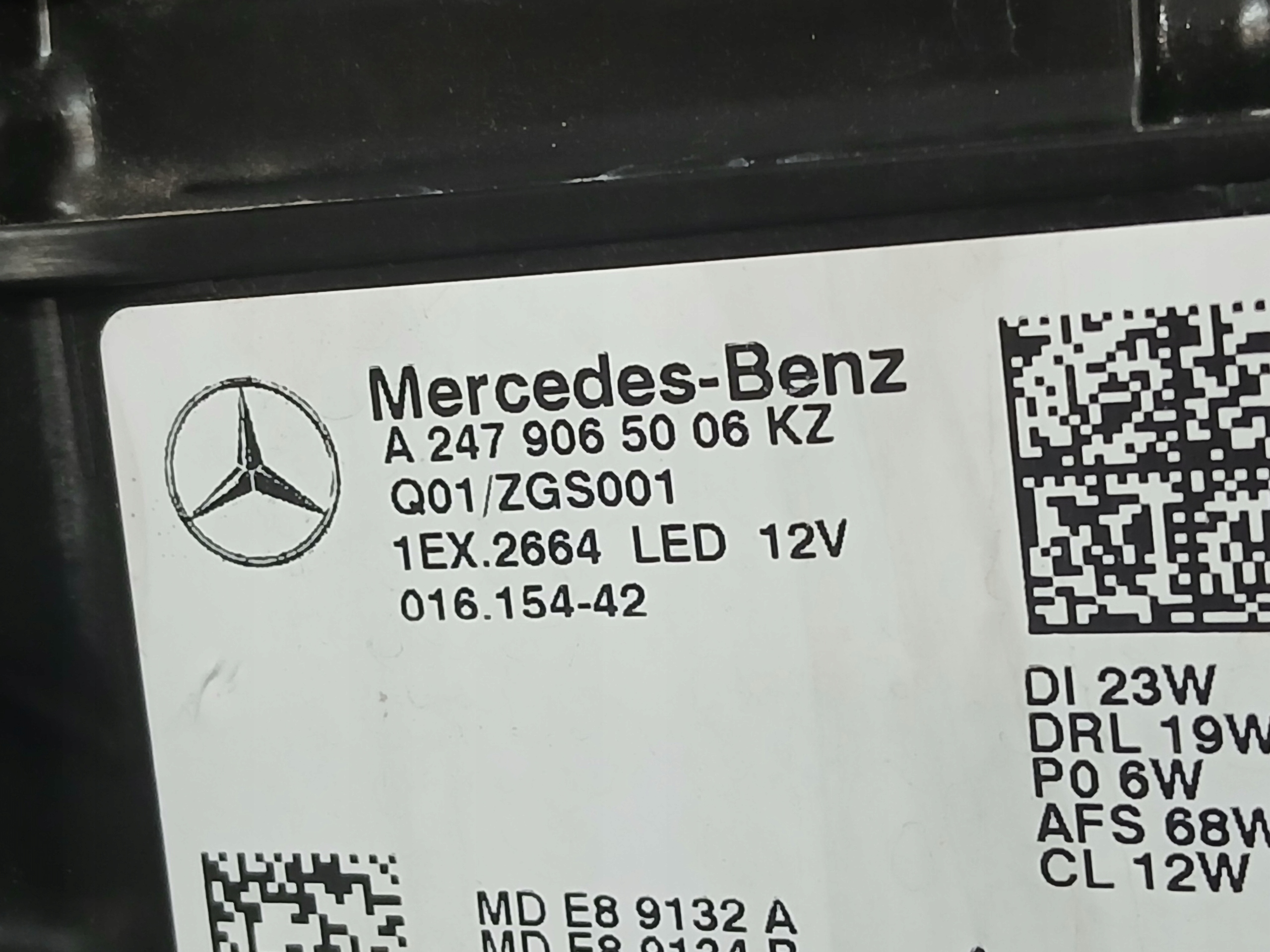light front right MERCEDES GLA W247 FULL LED MULTIBEAM A2479065006