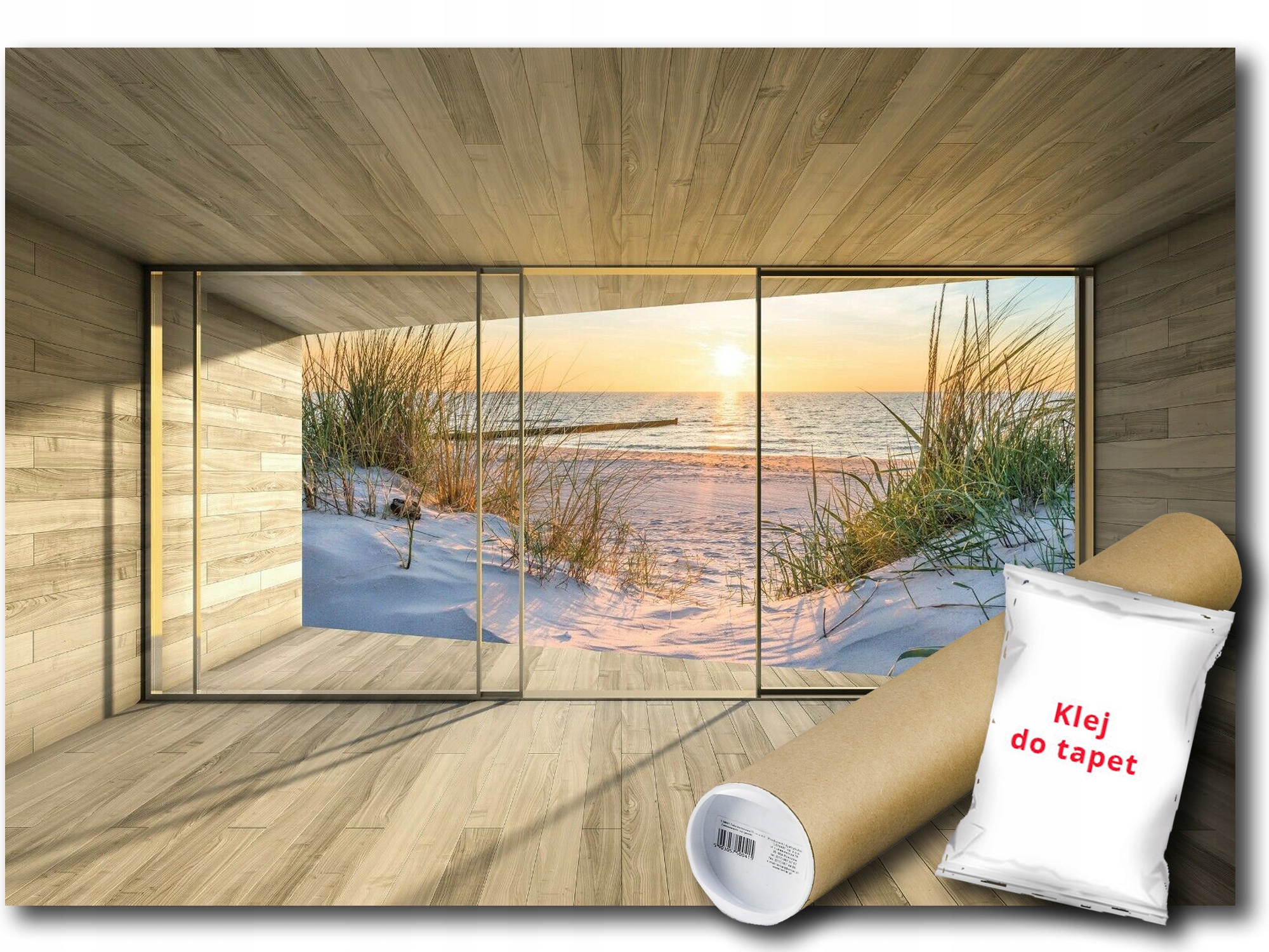 Fototapeta Flizelina Pláž Okno Terasa 3D 368x254