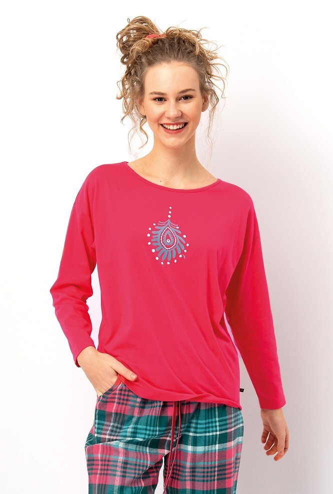 Dámské Pyžamo Lns 420 Dr S malinová