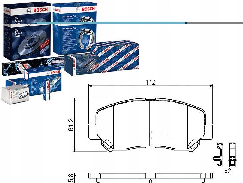 Bosch Brzdové Destičky Mazda Přední CX-5 11-