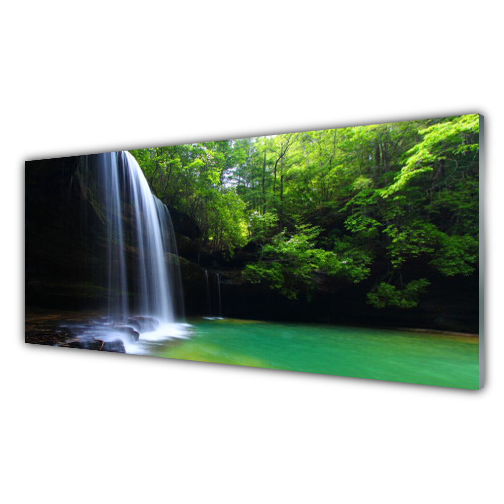 

Obraz akrylowy 125x50 Wodospad Natura Las Jezioro