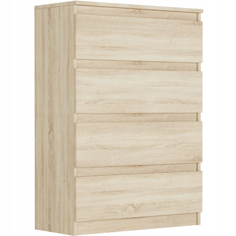 Velká Komoda 4 Zásuvky Skříňka Pl R-4 Sonoma