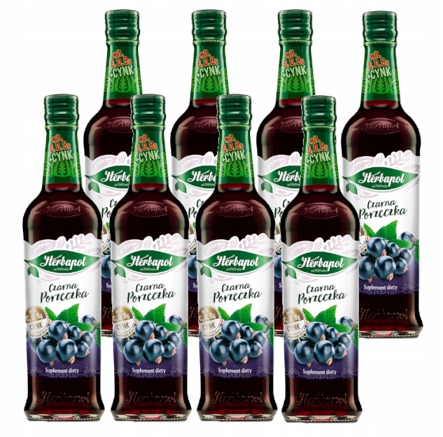 Levně Herbapol Sirup Černý rybíz 8 x 420 ml skleněná láhev