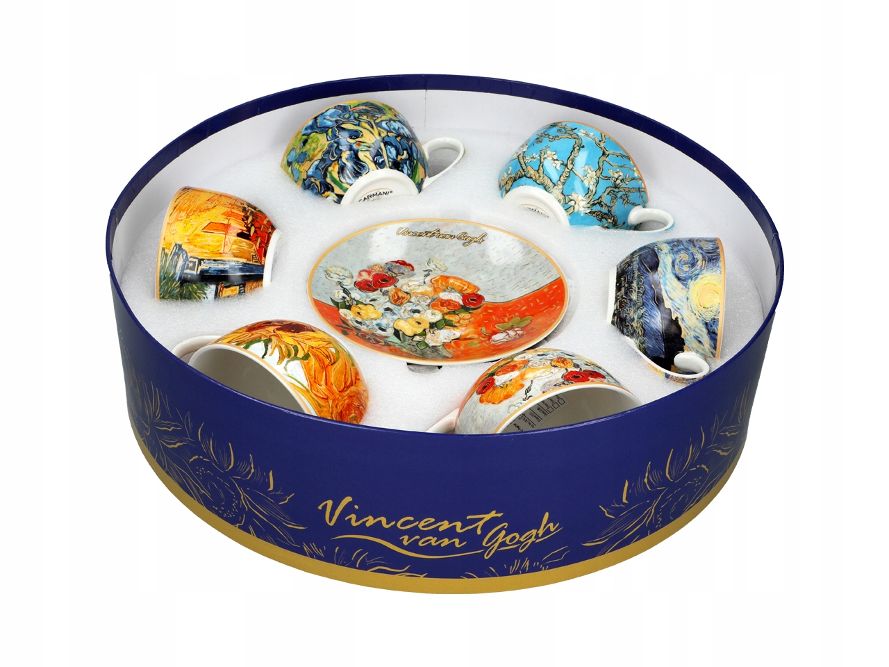 Sada 6ks šálok Carmani van Gogh porcelán 250 ml 6 ks