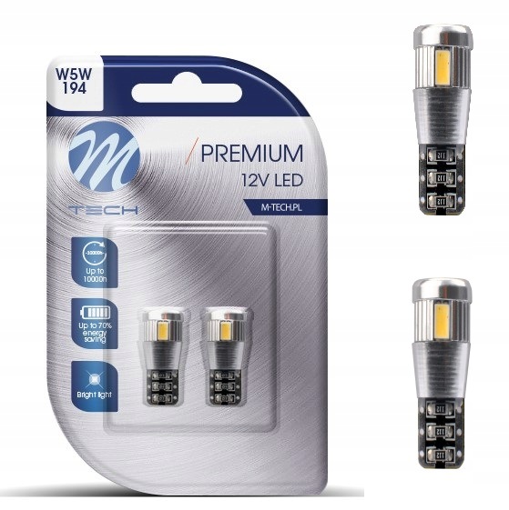 Żarówki Ledowe Dioda Led W5W 12V Canbus zimna biel postojówka Smd Soczewka