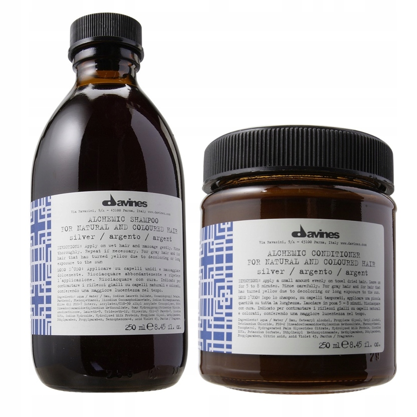 Davines Alchemic Silver šampon 280 ml stříbrný kondicionér 250 ml