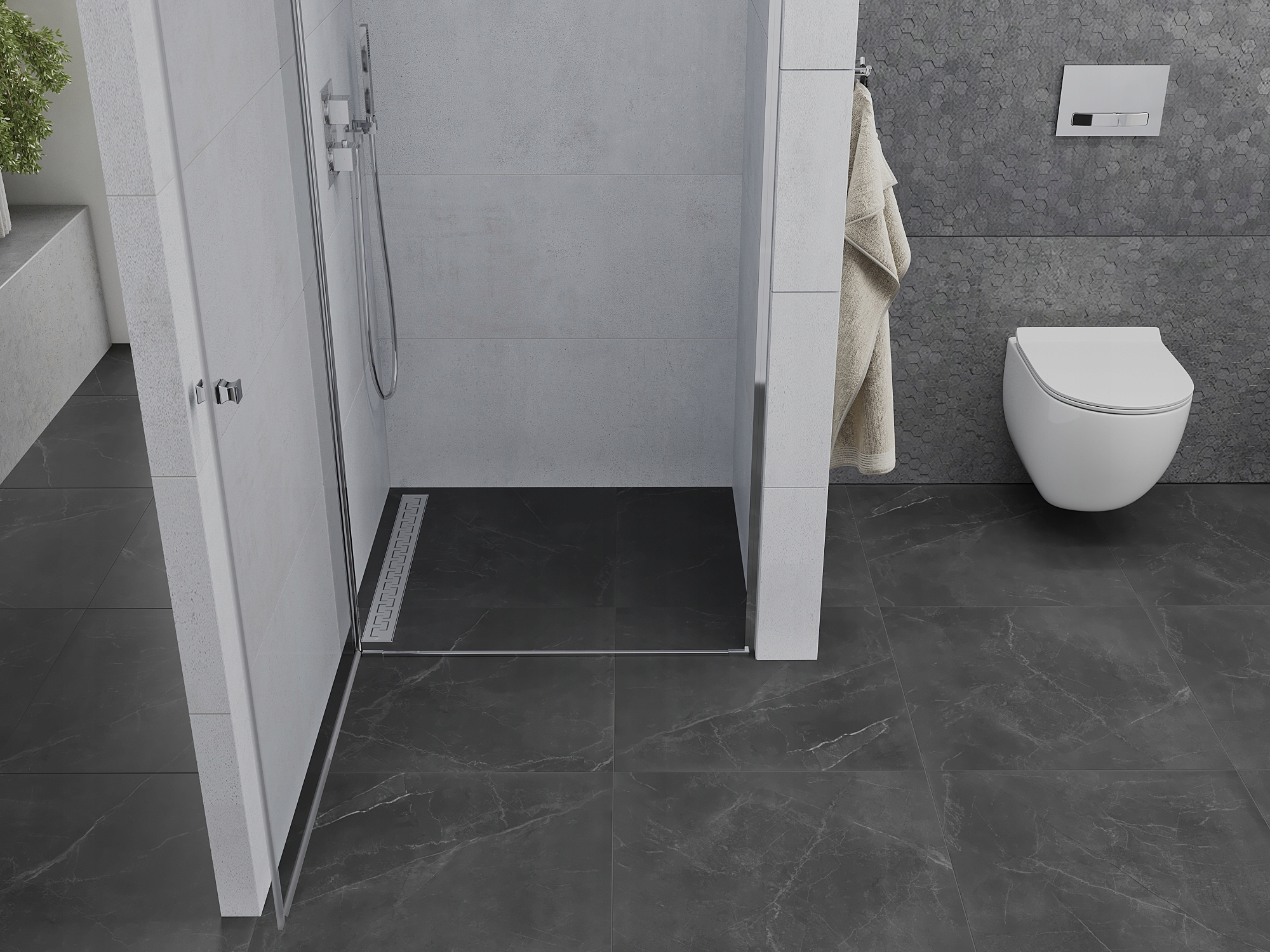 MEXEN PRETORIA DRZWI PRYSZNICOWE 75 cm SZKŁO 6 mm Kod producenta 852-075-000-01-00