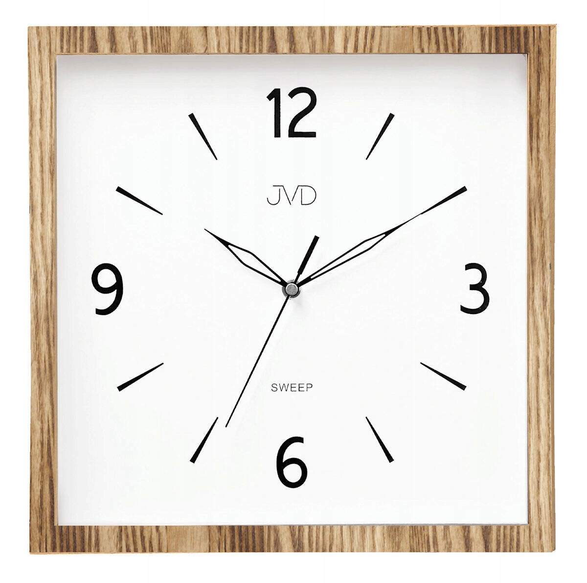 Čitateľné Štvorcové Tiché Drevené Nástenné Hodiny Jvd NS24020.78 30 cm