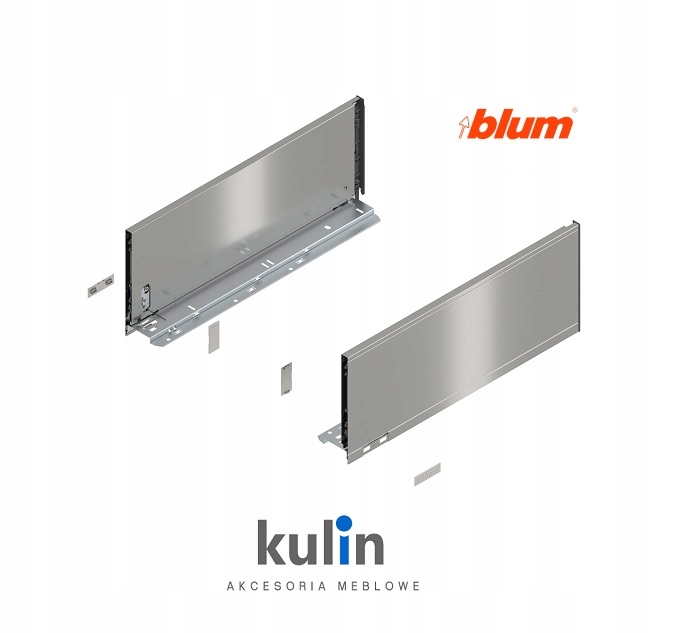 Blum 770C4002I Legrabox Pure, boky zásuvky vysoké „C“, NL=400 mm, ocelové,