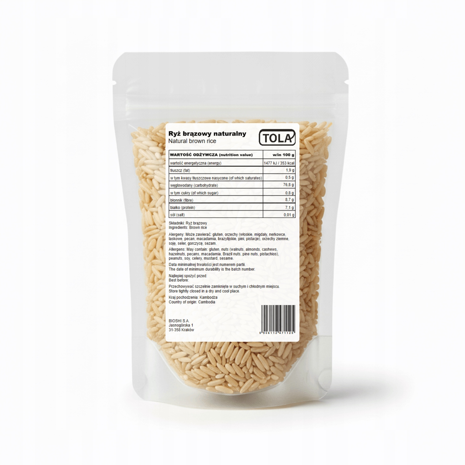 Levně Přírodní hnědá rýže 25 kg – přírodní, vysoká kvalita Tola