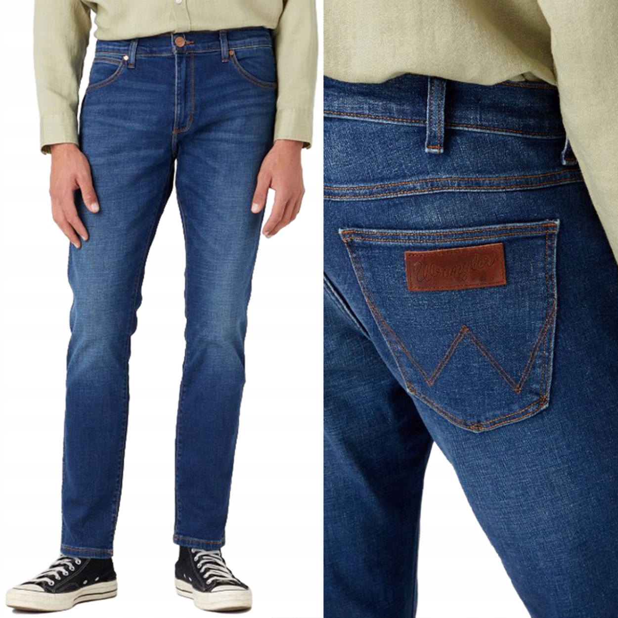Wrangler Larston slim For Real Džins přiléhavé džínové kalhoty W32 L36