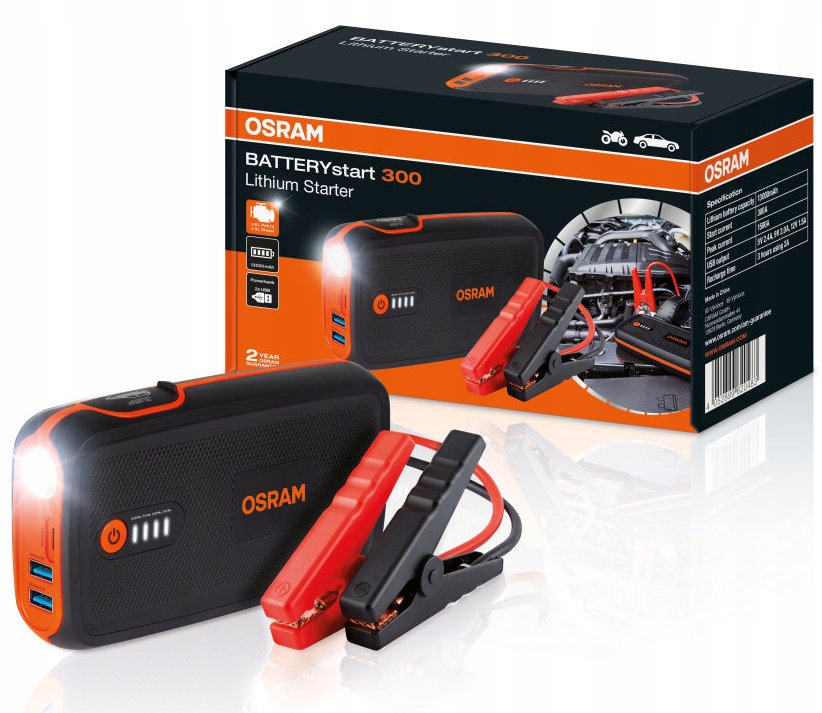 Osram Jump Starter Booster litowy 300 12V 13000mAh