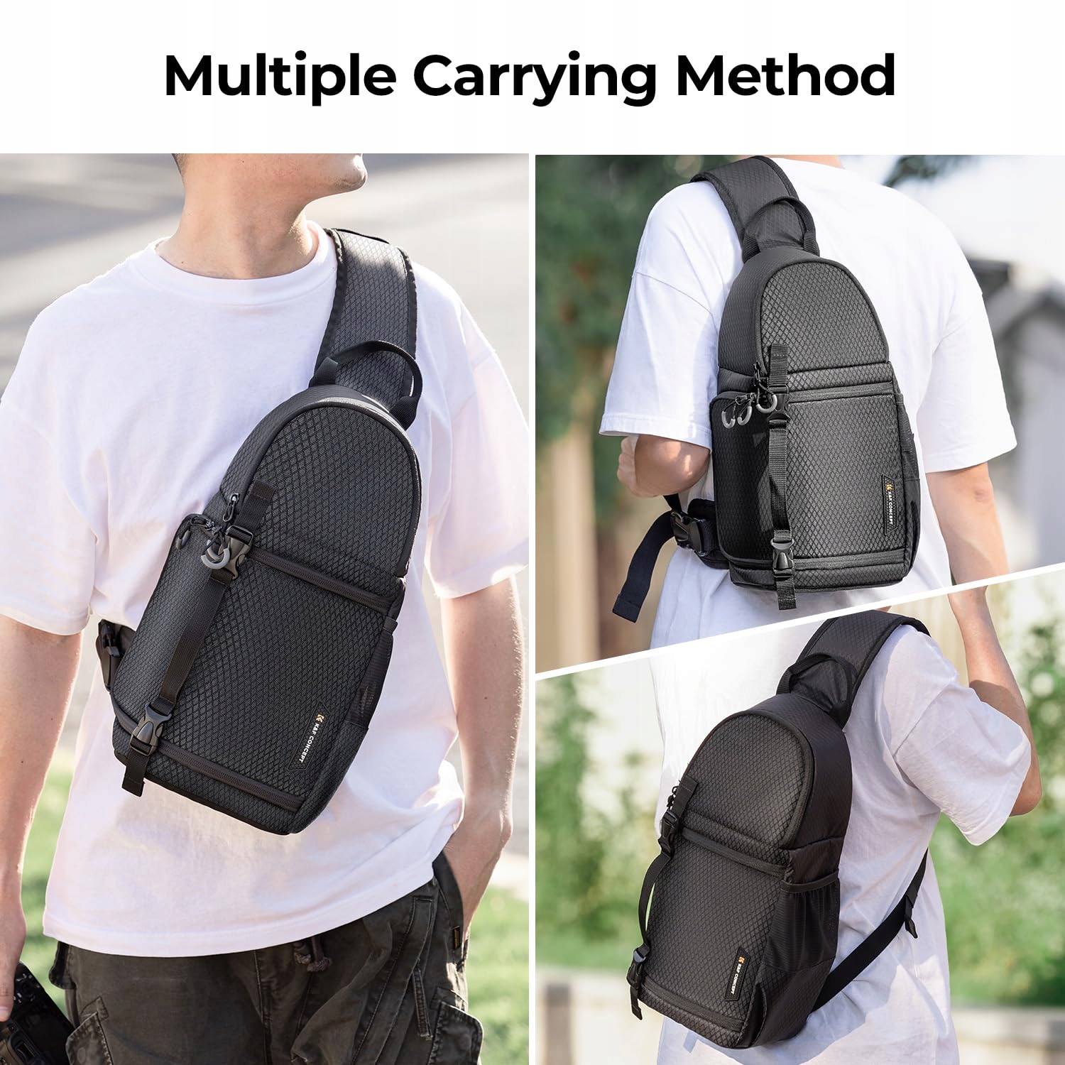 K&F KONZEPT Torba Na Aparat Crossbody Na Ramię DSLR Do Fotografii — miniatura 8