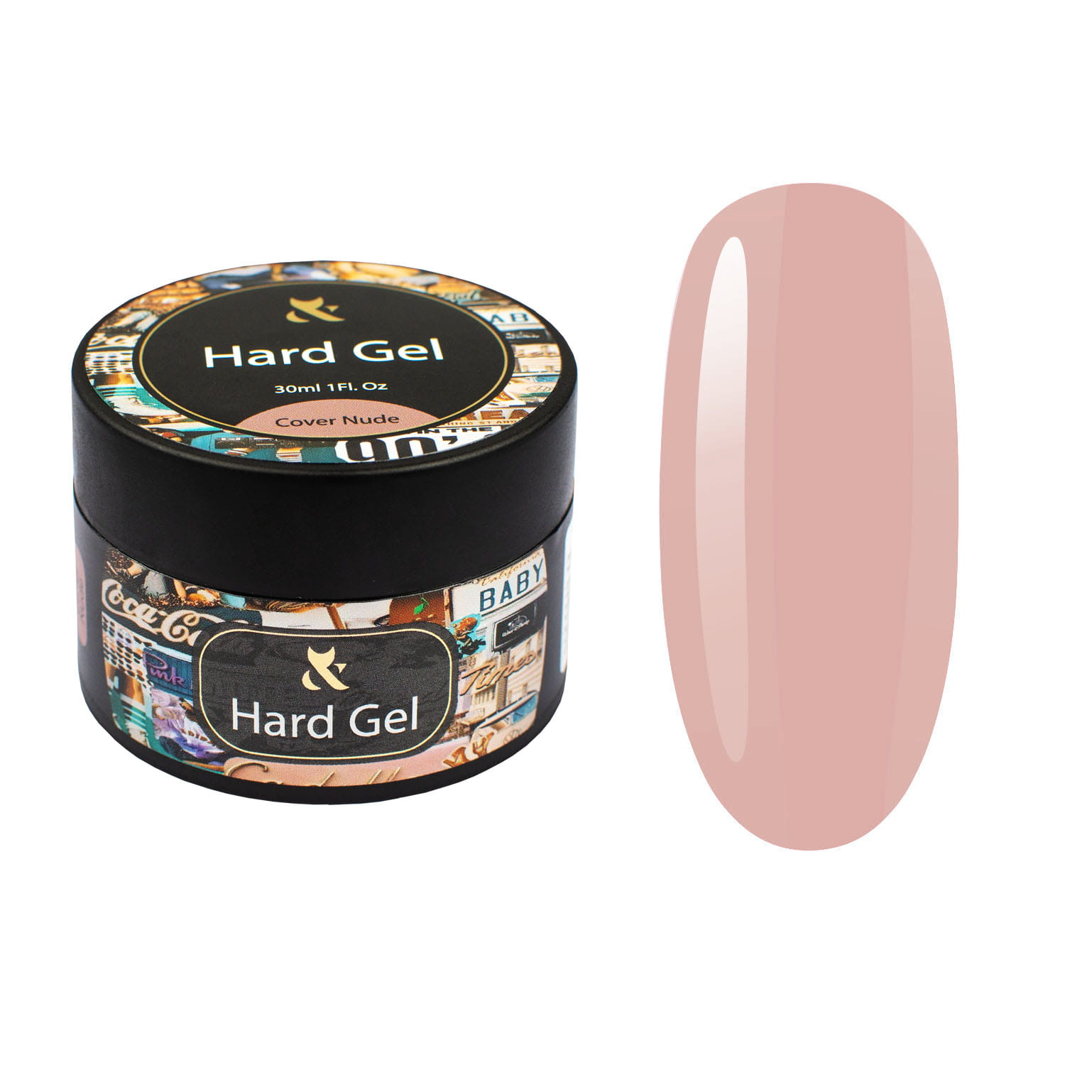 F.o.x Hard Gel Cover Nude gel na nehty Uv 30 ml