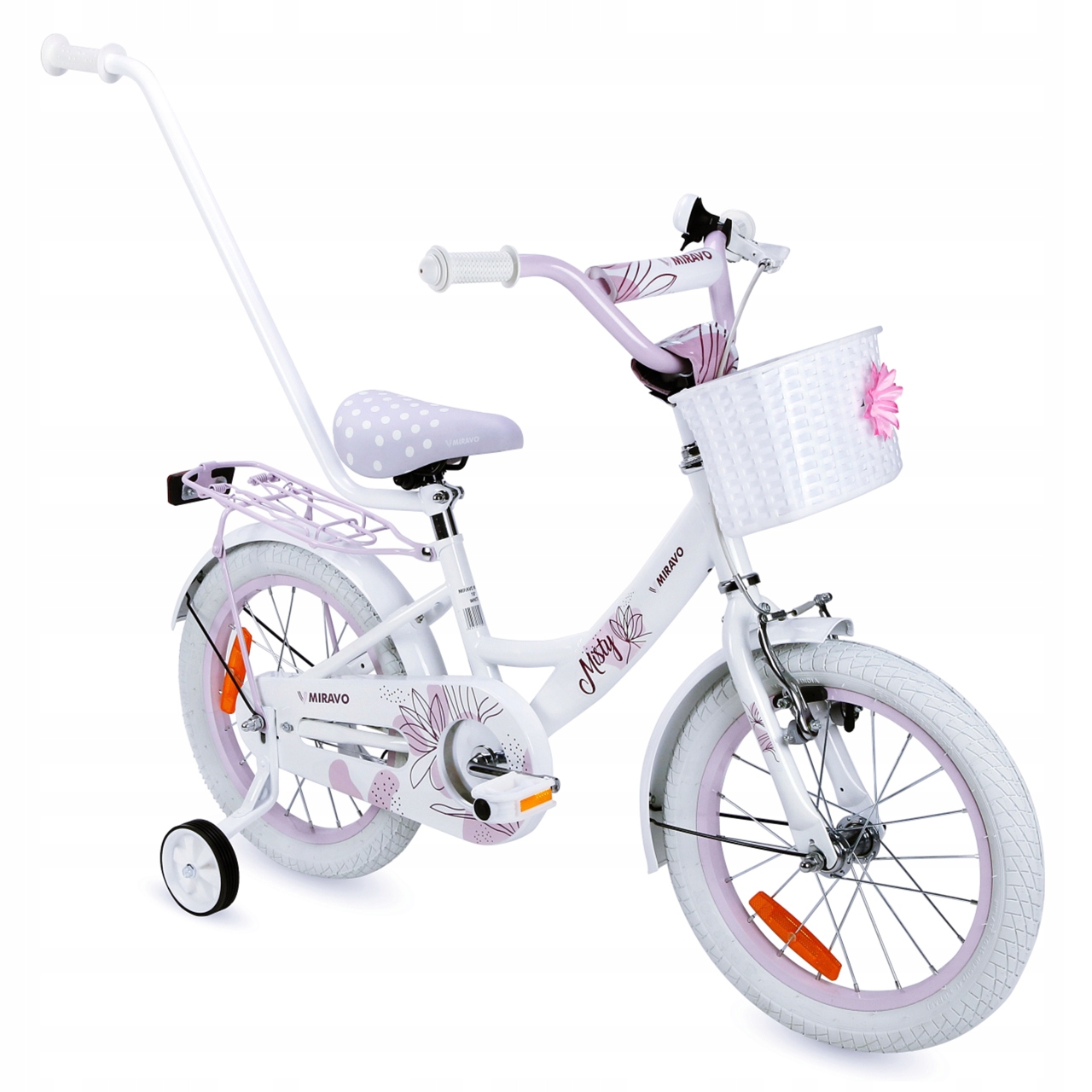 Rowerek Dziecięcy 16 Cali Rower Dla Dziewczynki Koszyk I Prowadnik