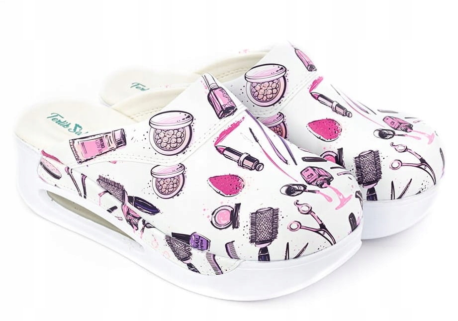 Buty medyczne Klapki kosmetyczne Air Clogs obuwie chodaki ze wzorem 38