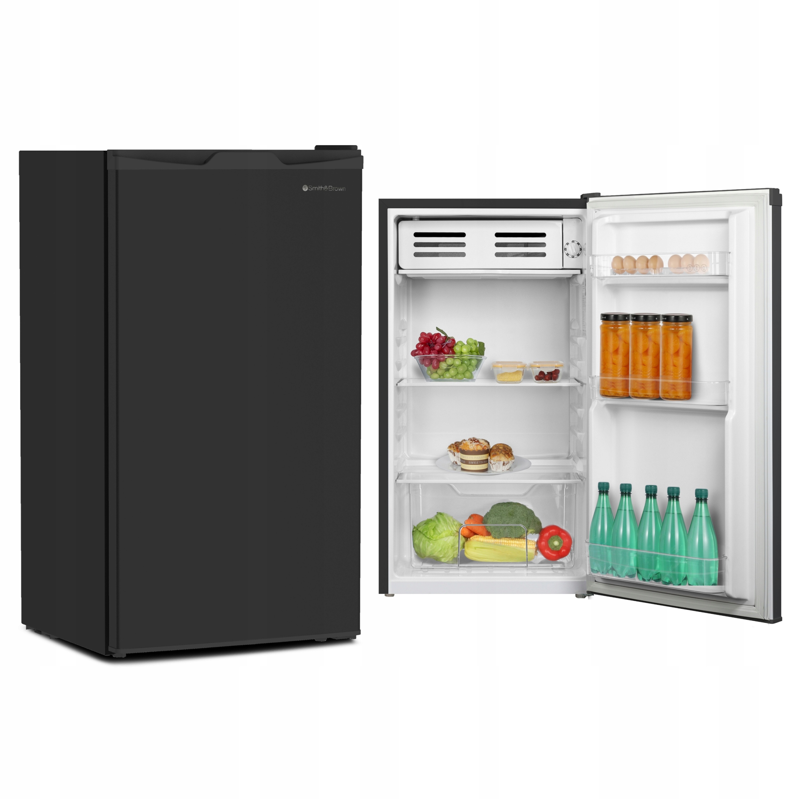 Mała Lodówka Podblatowa 85L Wysokość 82cm Hotelowa Na Działkę Czarna