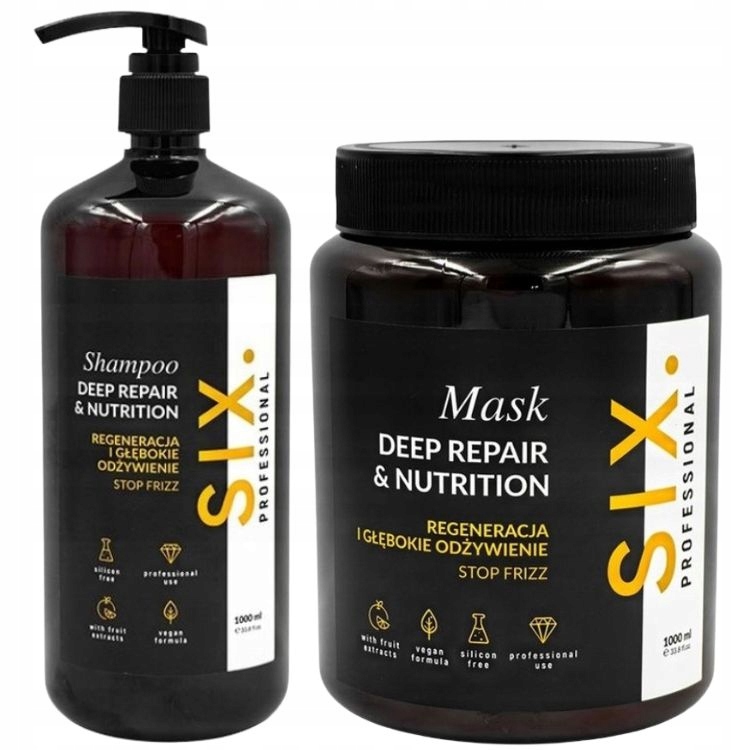 Six Professional Deep Repair&nutrition Šampon 1 L Maska 1 L