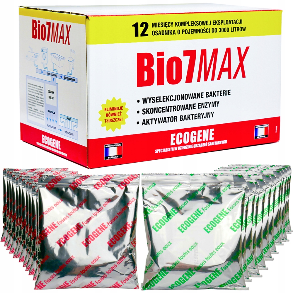 

Bakterie do szamba i oczyszczalni BIO7 Max 2KG