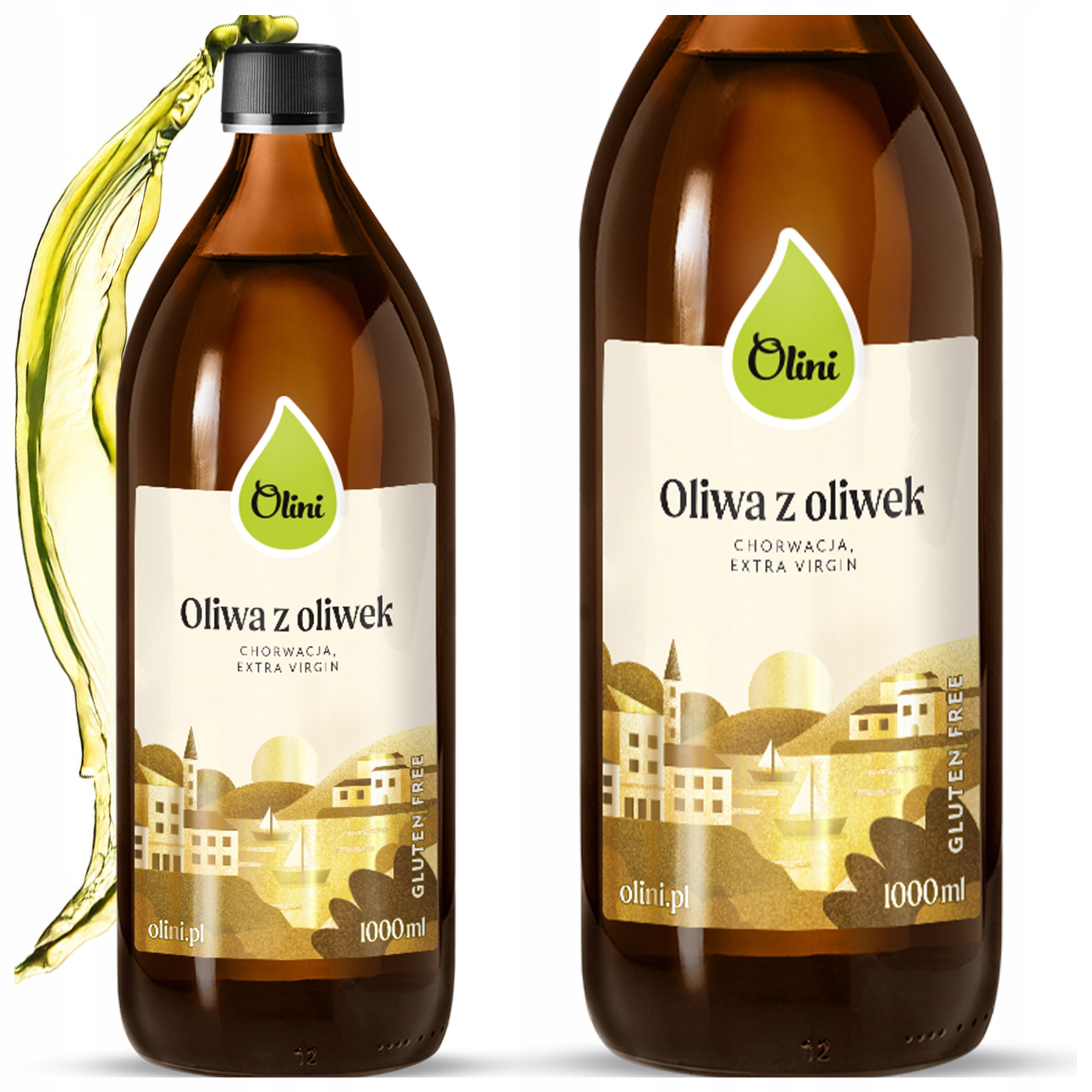 Extra panenský chorvatský olivový olej 1 l Olini, za studena lisovaný