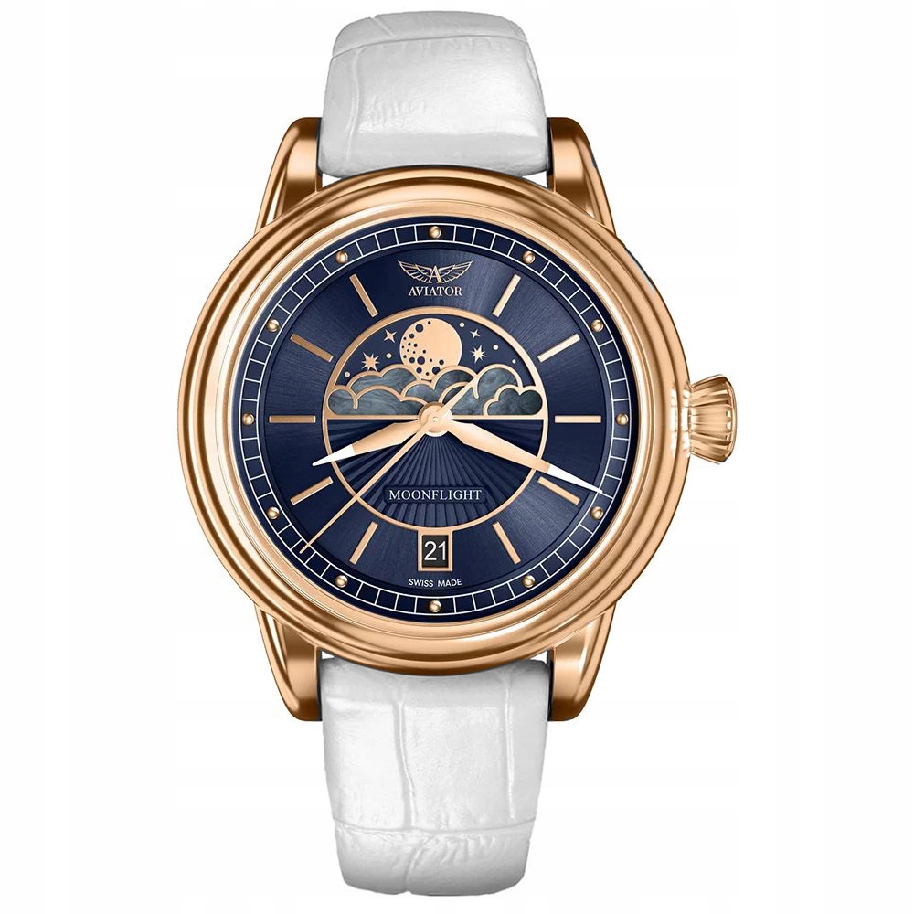 Dámské hodinky Aviator V.1.33.2.256.4 Wm bílé