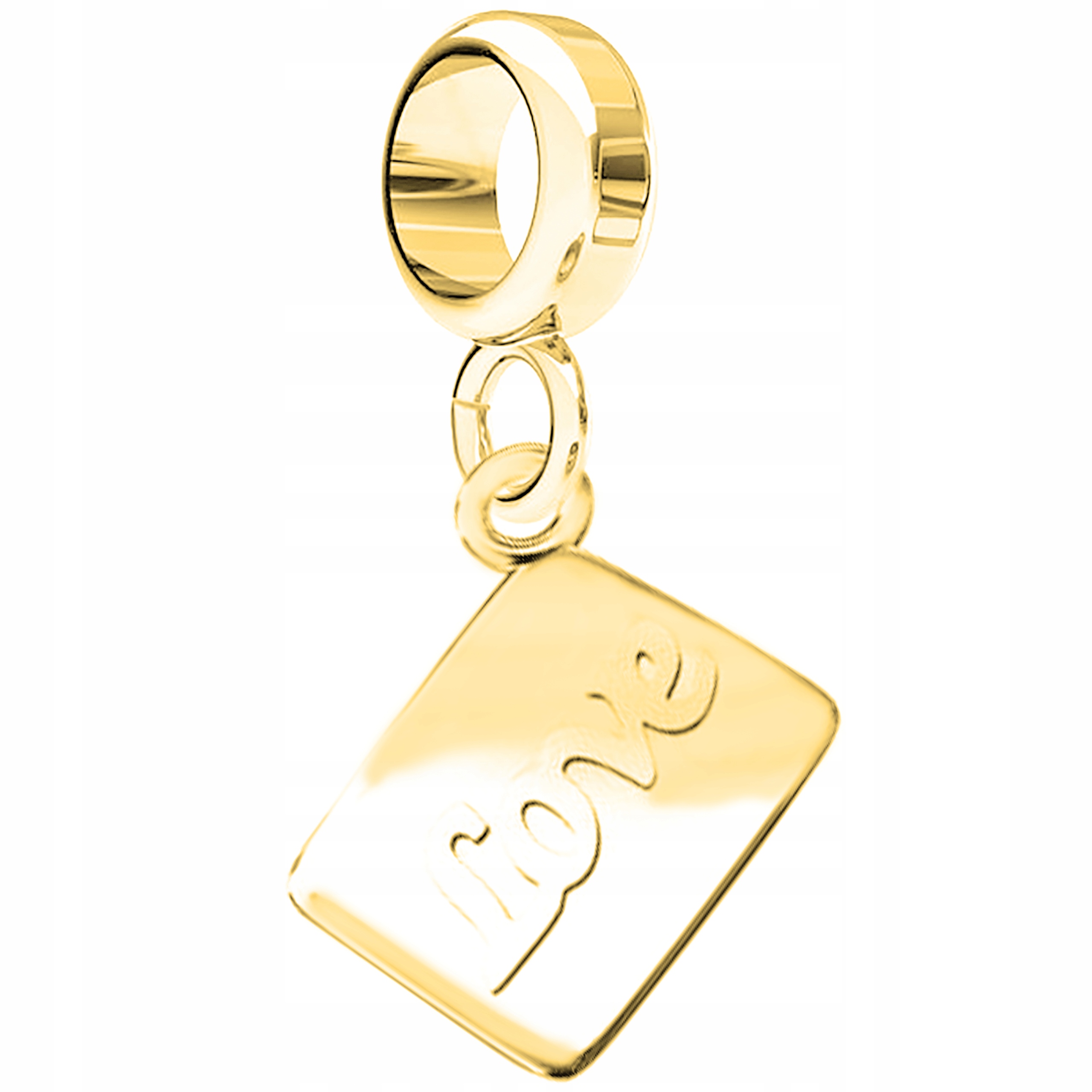 

Charms złoty List Miłosny wiszący srebro 925