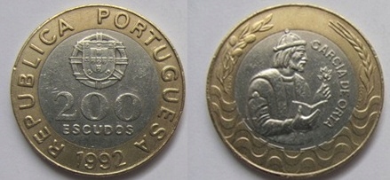 Portugalia 200 escudo 1992