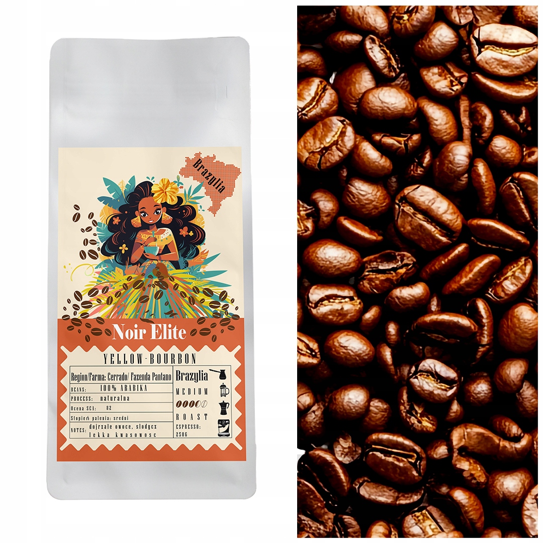 Levně Káva Arabica Brazil Yellow Bourbon 1kg