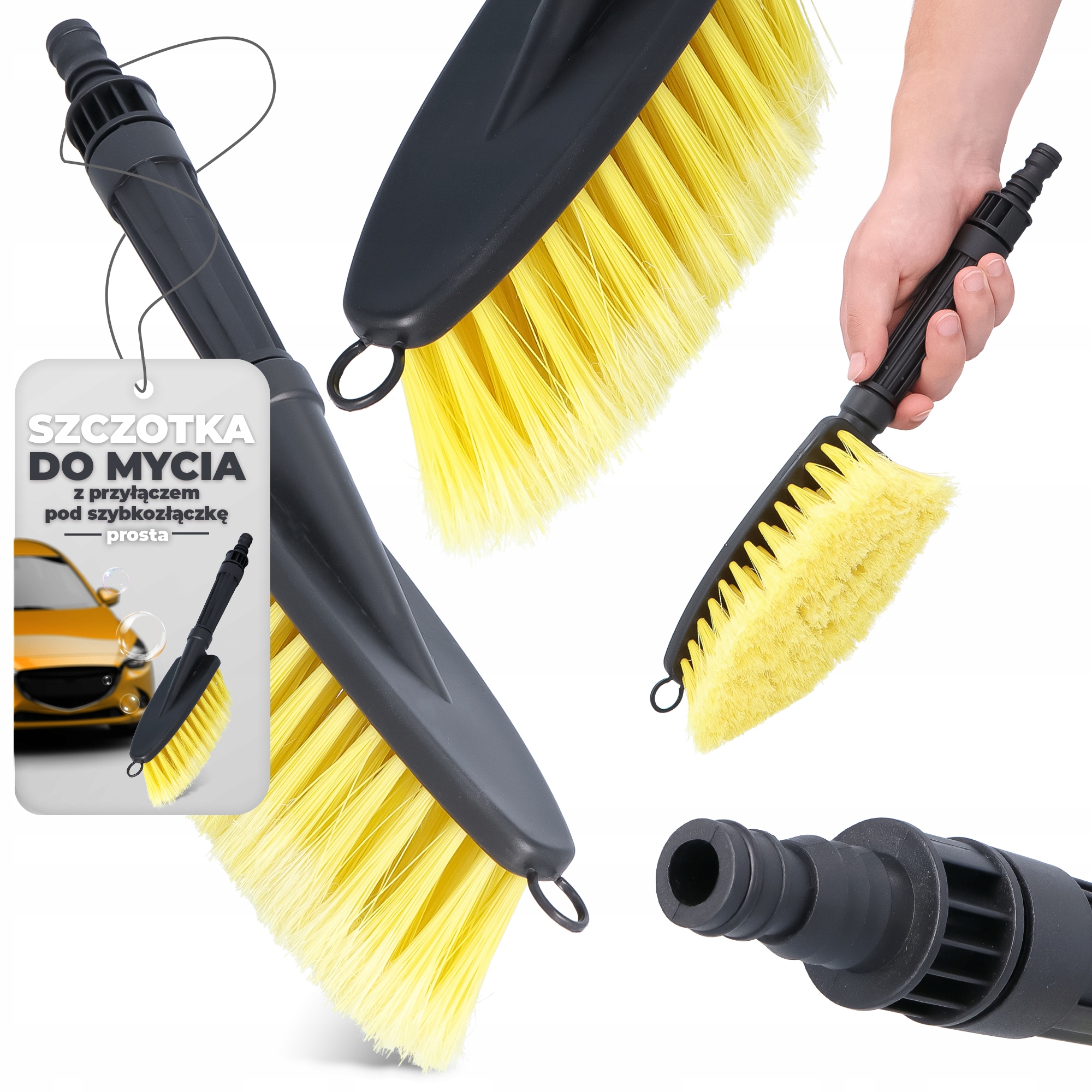 Szczotka Mycia Samochodu Felg Kół Opon Lakieru Gęsta Miękka Przepływ Wod 7A