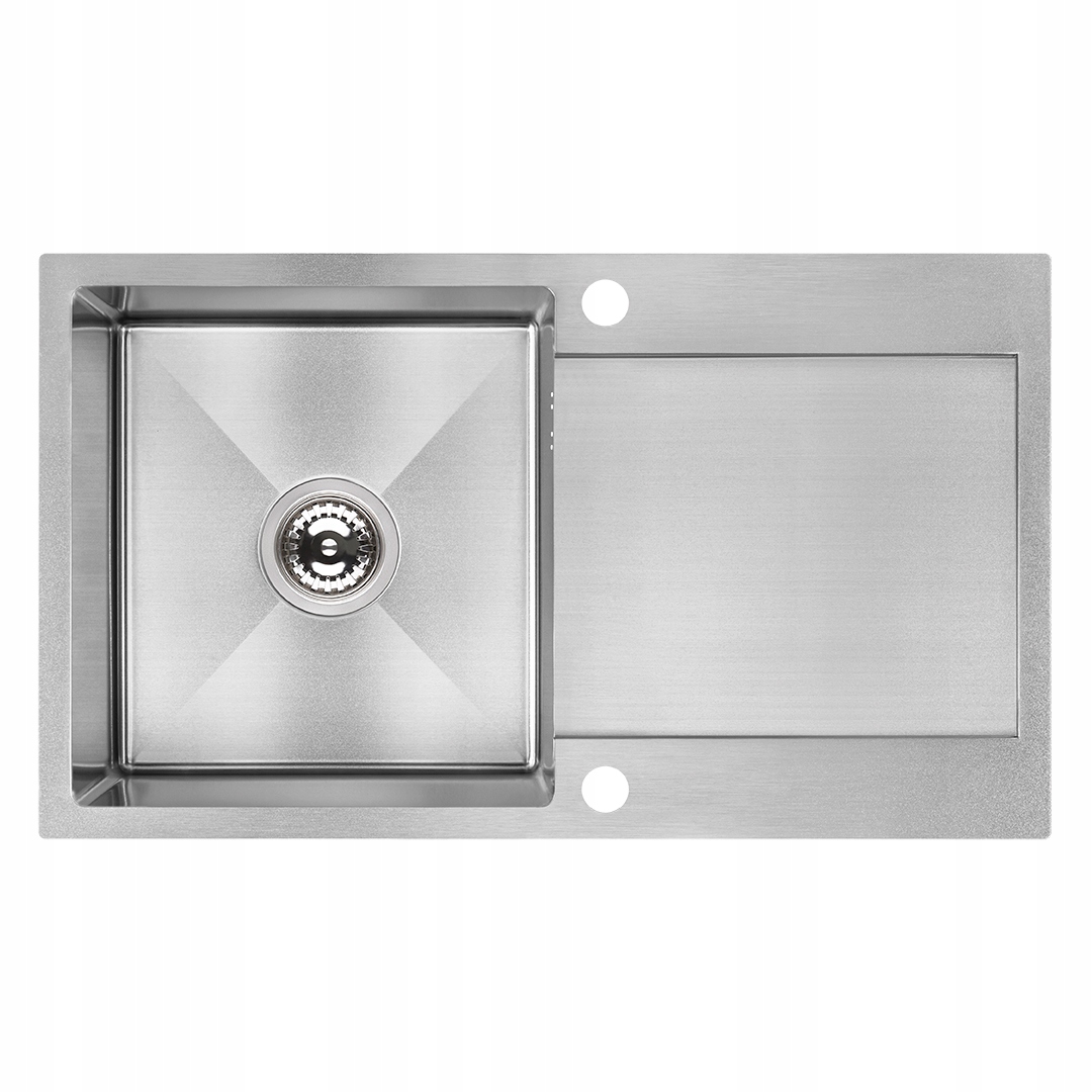 Oceľový Drez Inox 76 x 44 CM S Odkvapkávačom A Sifónom