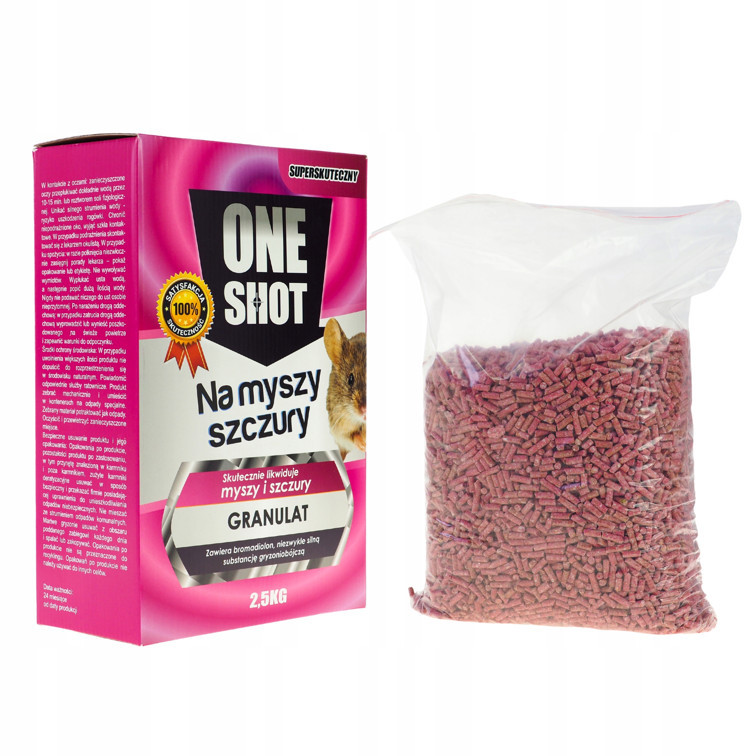 

One Shot trutka na myszy i szczury granulat 2,5kg