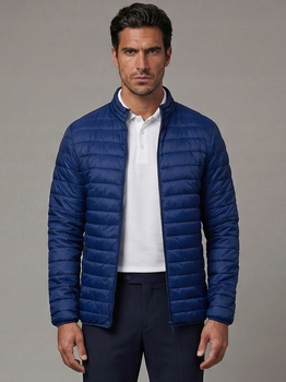 Pánská přechodová prošívaná tmavě modrá bunda Disma Denley_L