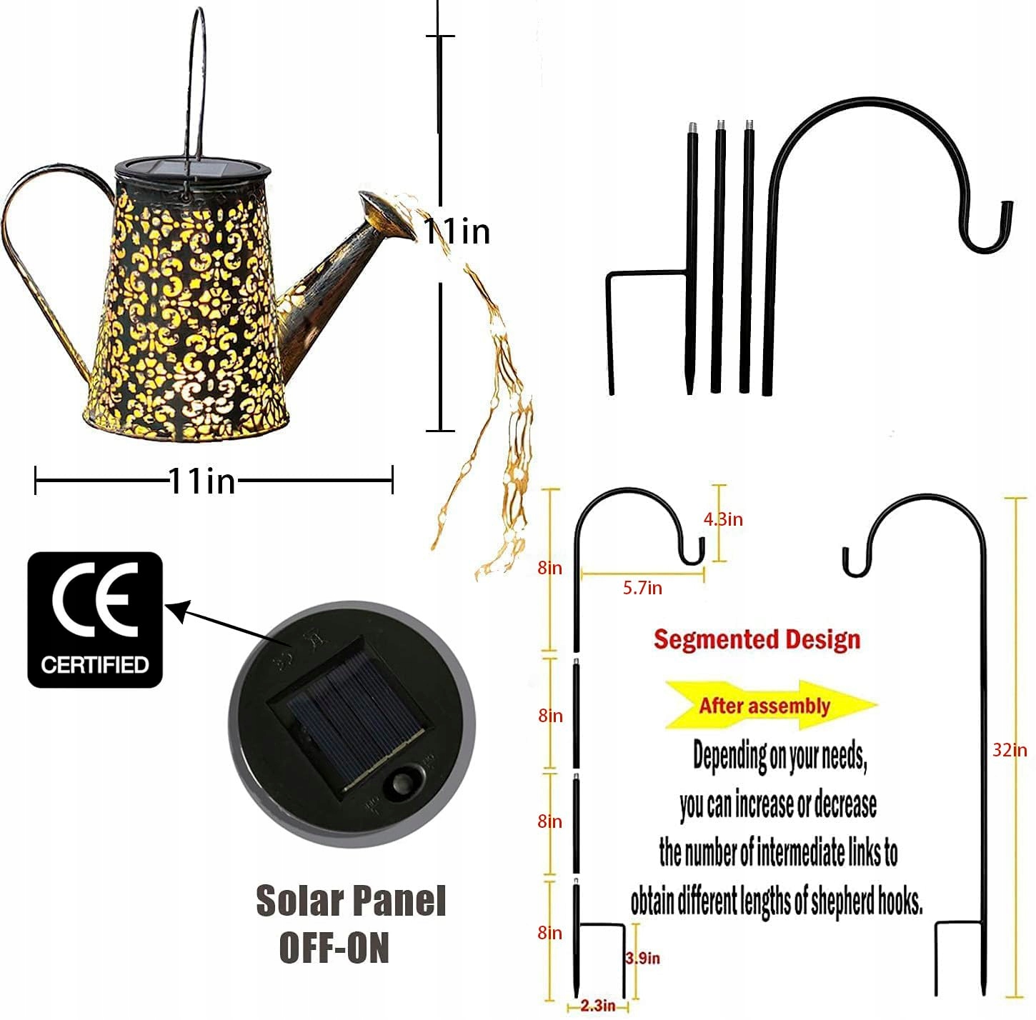 SOLAR KONEWKA Z LAMPKAMI LED DO OGRODU DEKORACJA SOLARNA NA ZEWNĄTRZ — miniatura 4