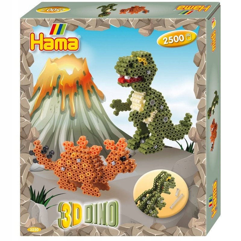 

Hama 3250 Dinozaury 3D, koraliki midi Krk