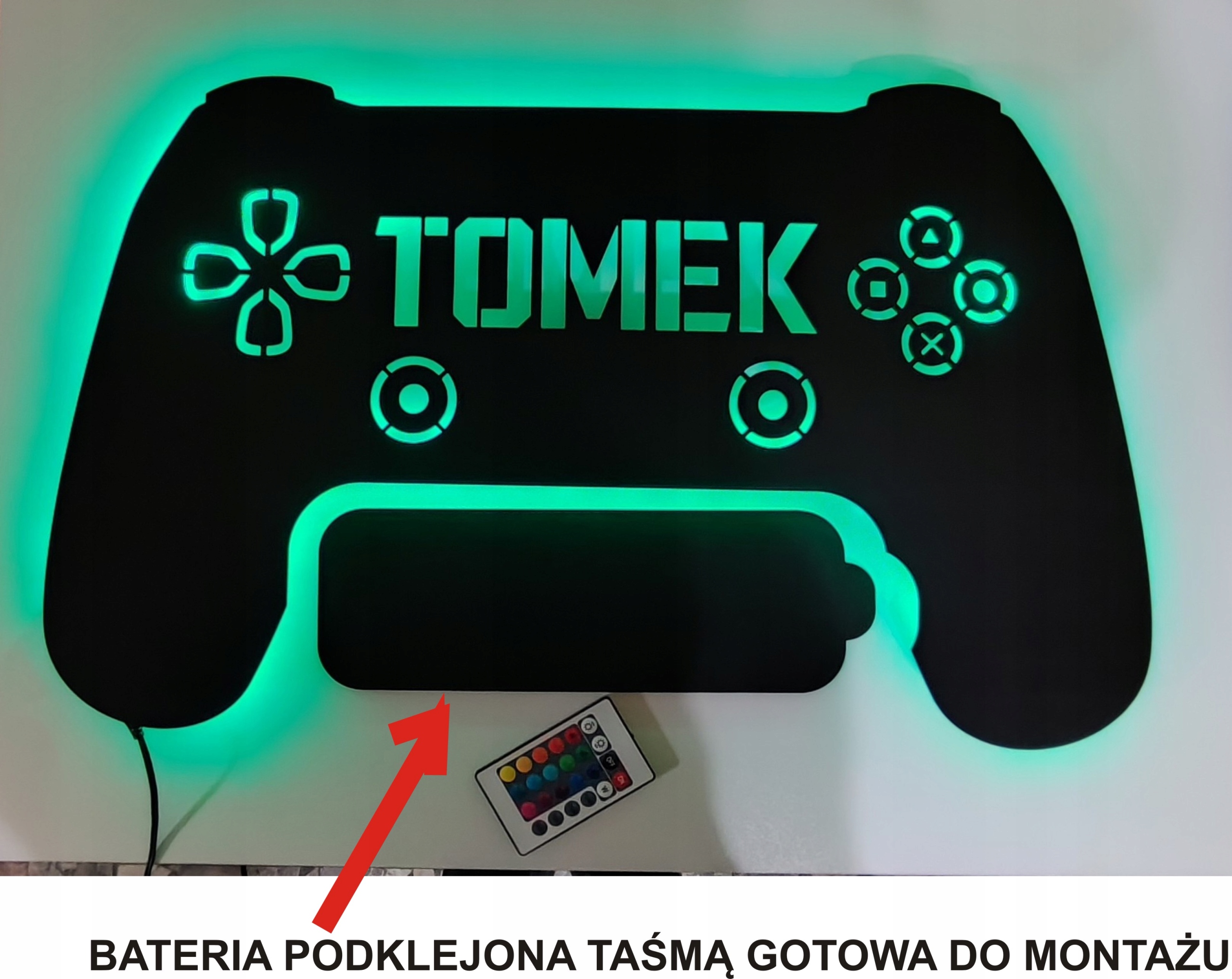 Lampka nocna Pad ps4 Z Imieniem Dla Gracza Gaming Gadżet LED RGB pilot EAN (GTIN) 5907806271519
