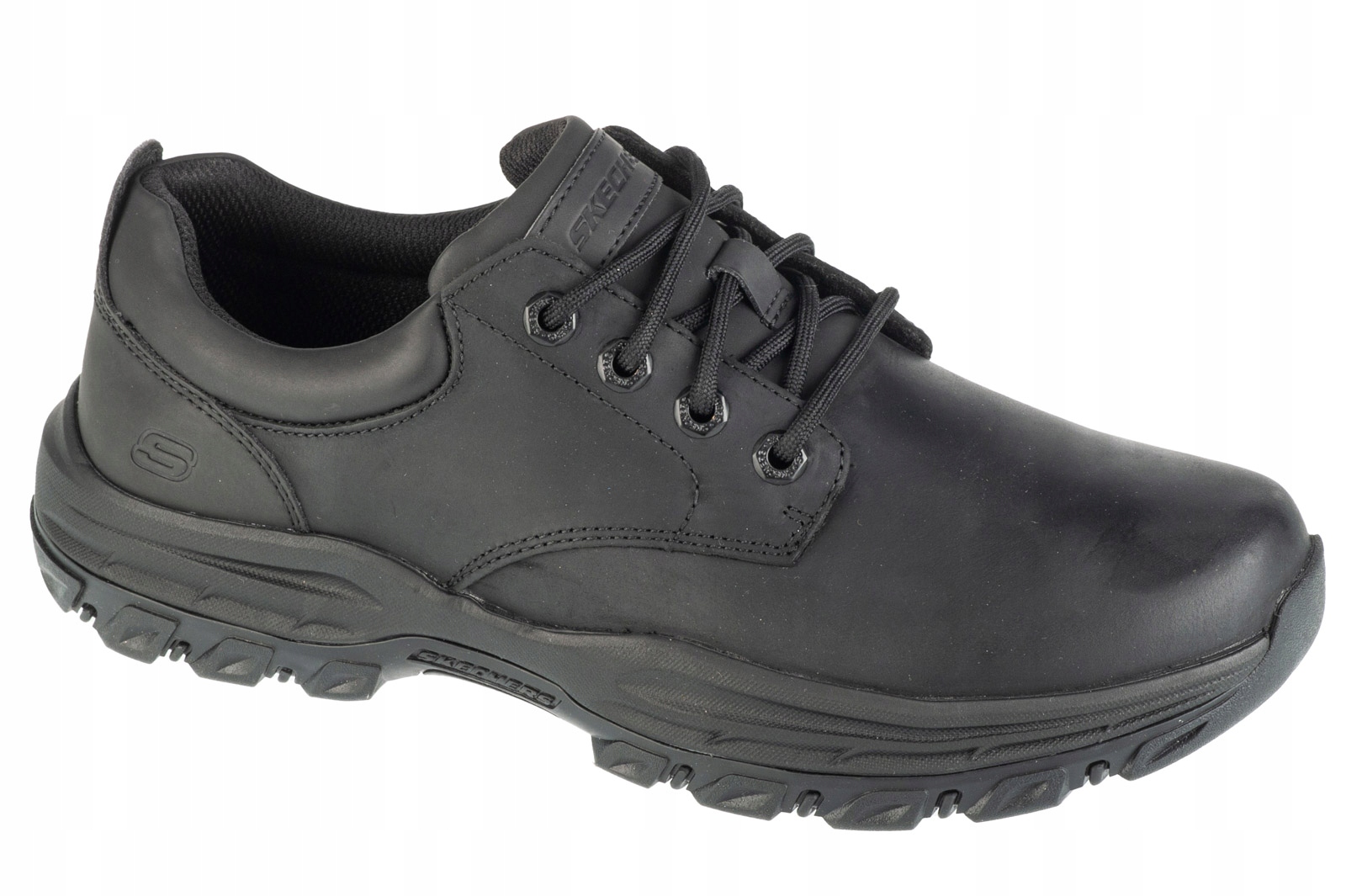 Skechers Knowlson Leland [43] Pánské kožené polobotky Černá