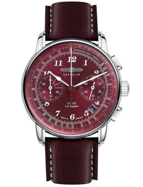 Nové Originální Pánské Hodinky Zeppelin LZ126 Los Angeles 7614-6 Chronograf