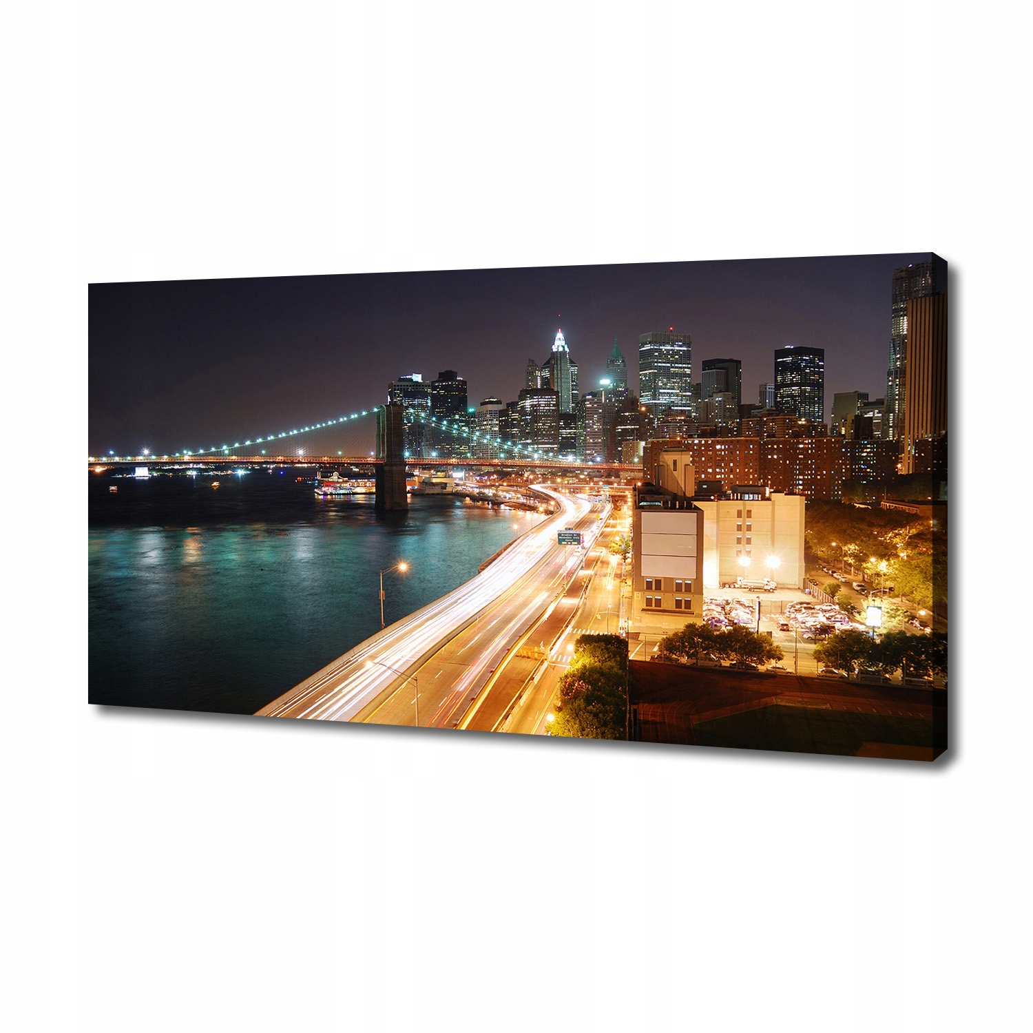 

Foto obraz na płótnie Nowy Jork nocą 140x70 cm