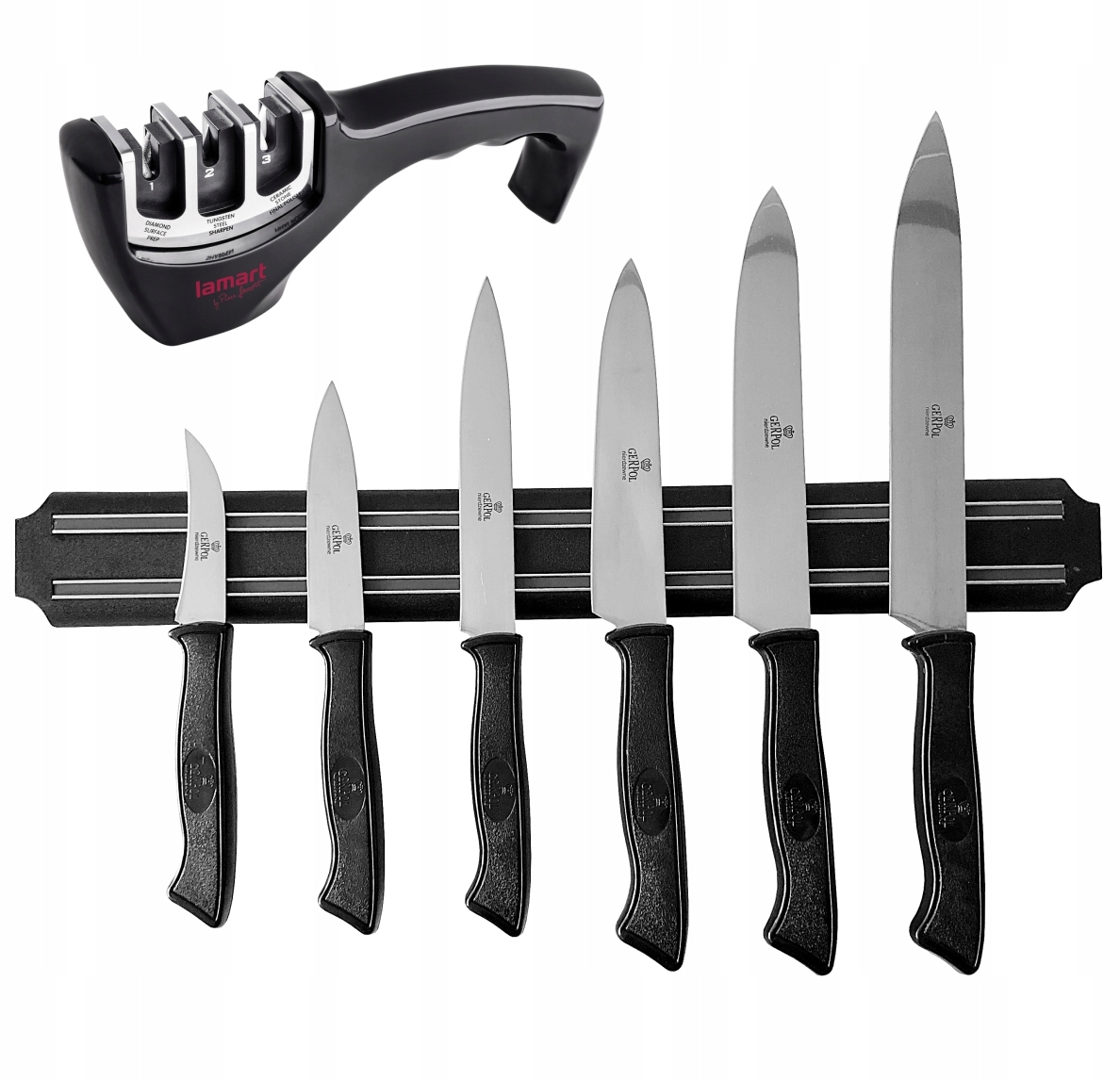 

Gerpol Zestaw 6 Noży Onyks Z Listwą I Ostrzałką