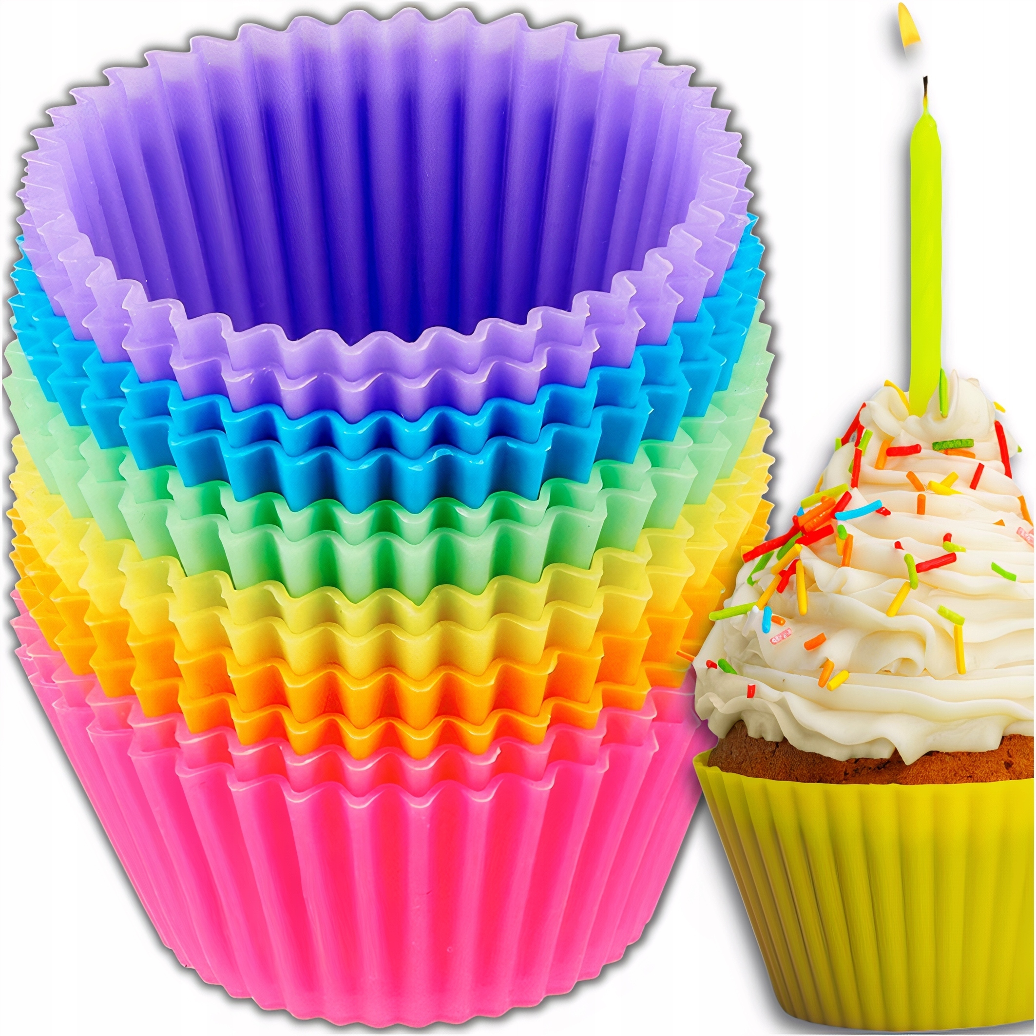 FOREMKI SILIKONOWE BABECZKI MUFFINY ZESTAW 10 SZT