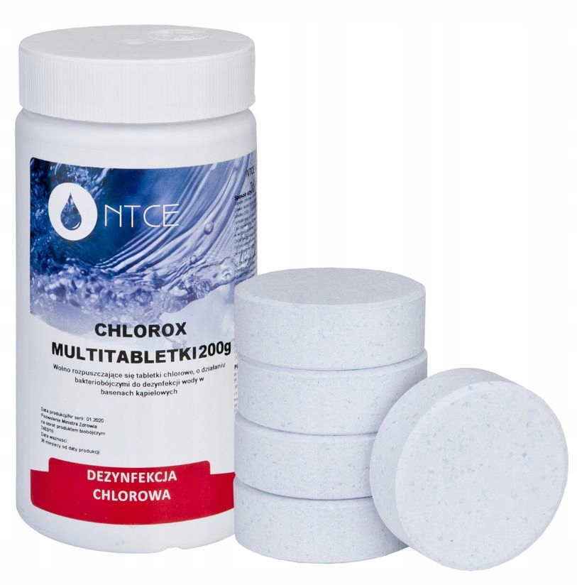 

10w1 200g Chlor Tabletki Multi Basenu Basen 1KG